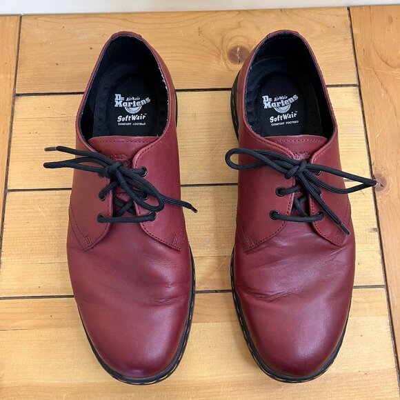 Dr Martens Cavendish Oxford Lace Up Shoes Cherry Red SoftWair Men 11 Ladies 12 - Picture 8 of 10